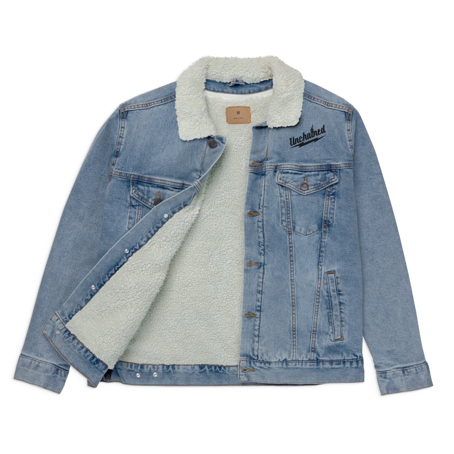 UNCHAINED Unisex denim sherpa jacket